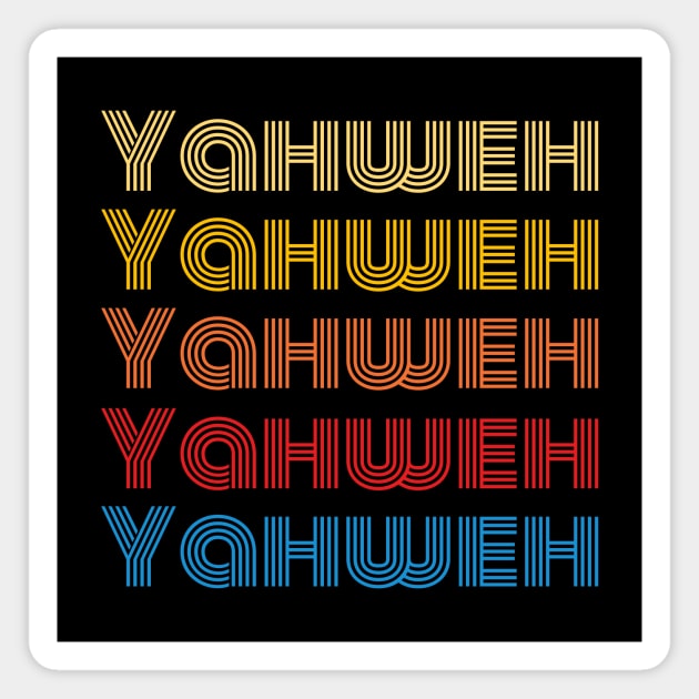 Yahweh | Christian Typography Magnet by All Things Gospel